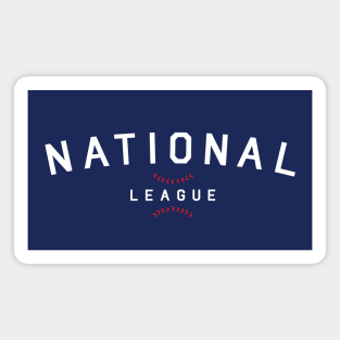 National League Baseball white Magnet